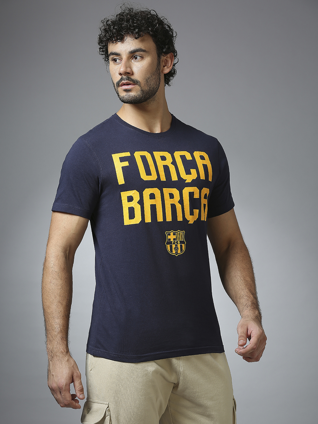 FC Barcelona FC Barcelona "Forca Barca" T-Shirt - Navy (3)